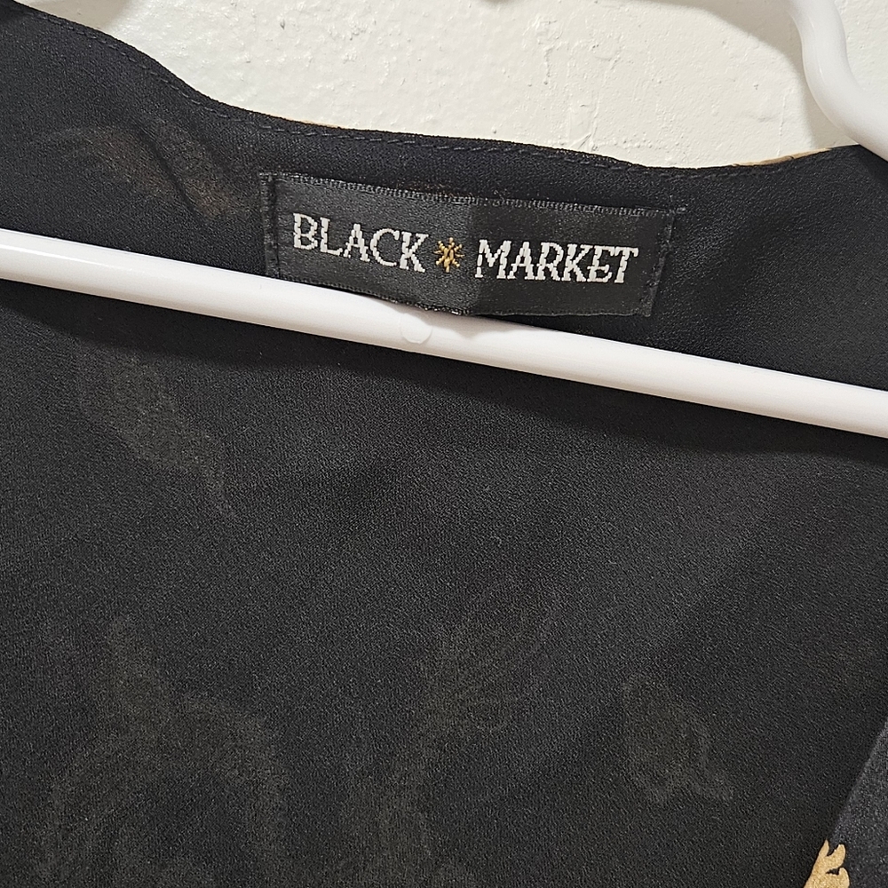 Vtg Black Market Silk Midi Dress Size S - Picture 2 of 5